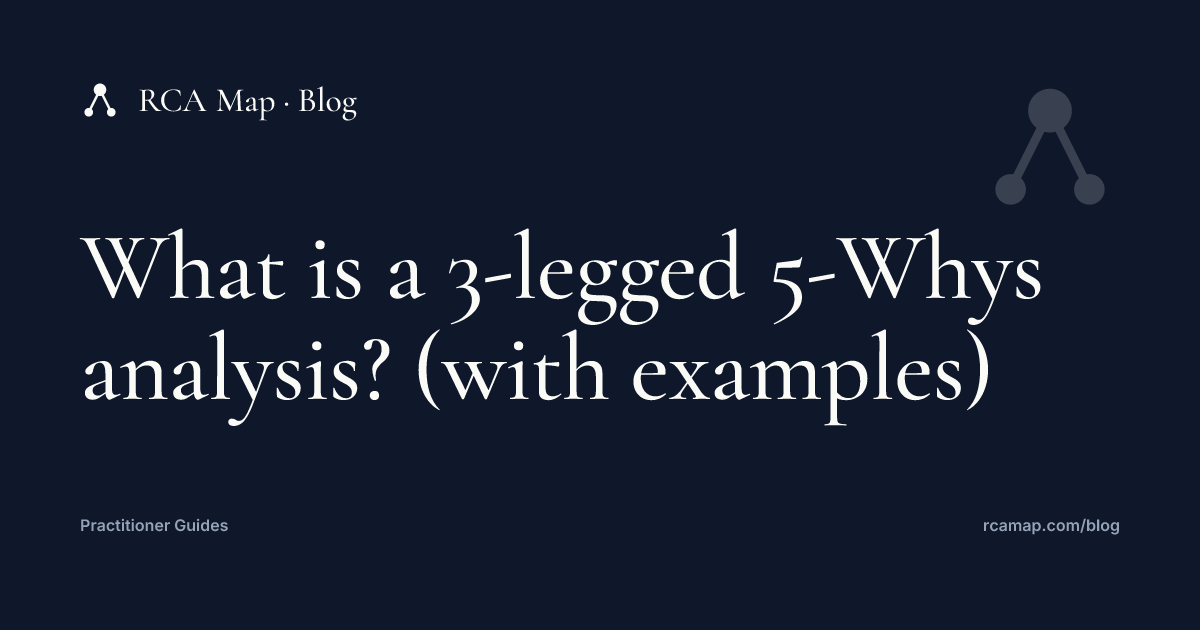 What is a 3-legged 5-Whys analysis? (with examples) · RCA Map