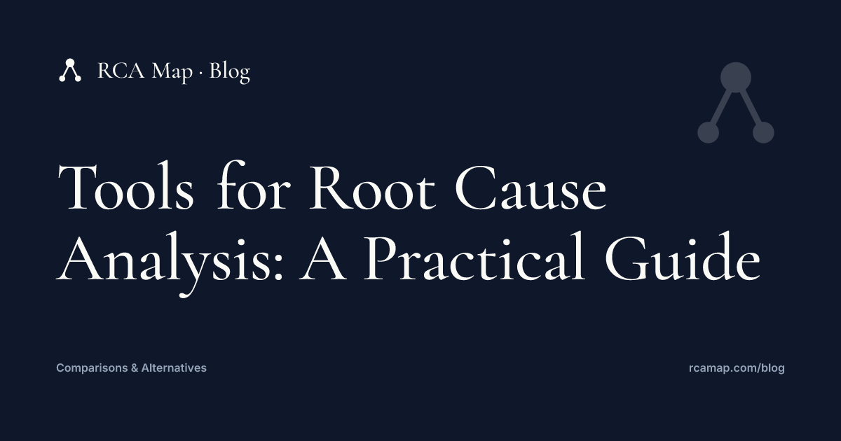 Tools for Root Cause Analysis: A Practical Guide · RCA Map