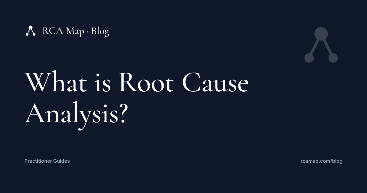 What is Root Cause Analysis? · RCA Map